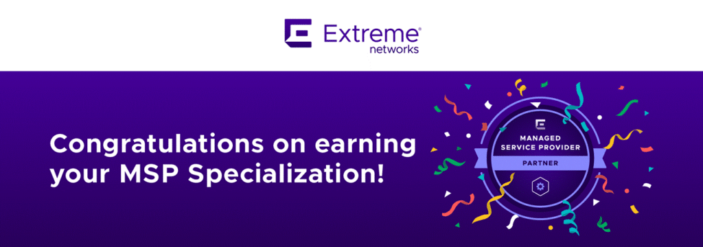Partner Program Badge Managed Service Provider net-select bei Extreme Networks