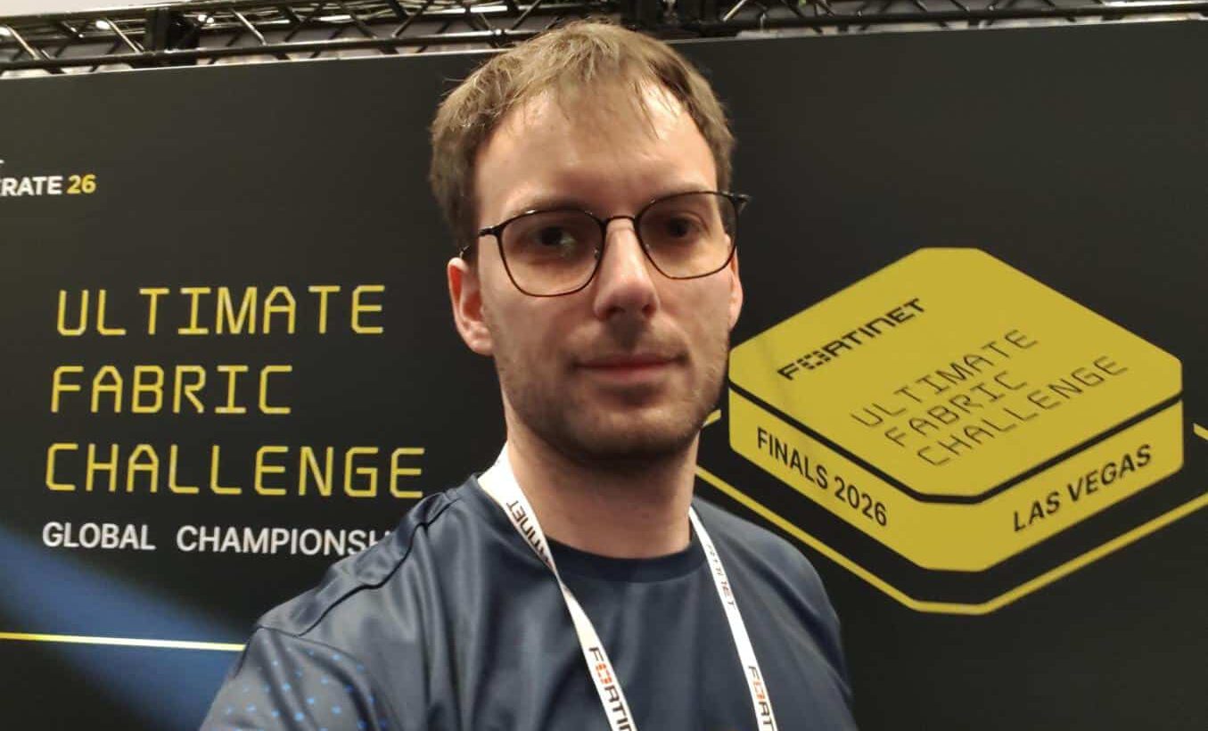 Teilnehmer der Ultimate Fabric Challenge von Fortinet beim globalen Finale in Las Vegas auf Platz 16